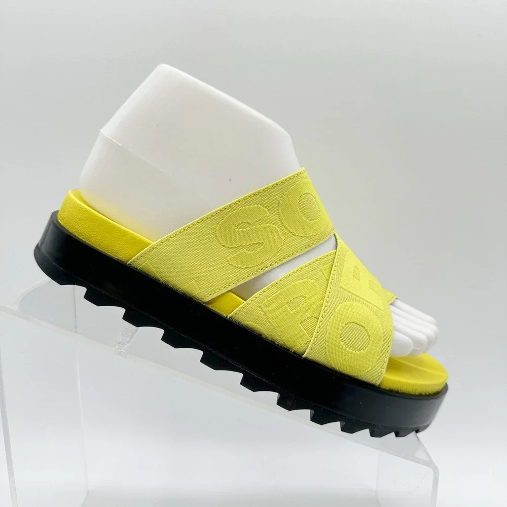 Women's Sorel Roaming™ Sport Slide Slip-on Sandals Yellow Neon Green Sz 7 T1